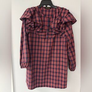 Sugarlips Dress in Red and Navy Blue Plaid — NWT (XS)